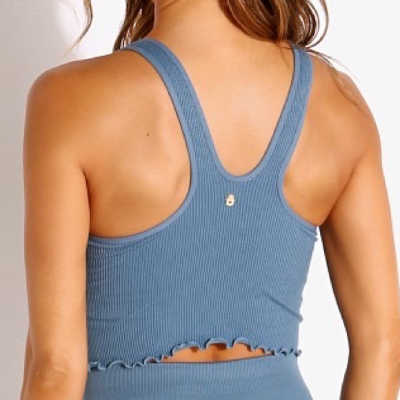 Spiritual Gangster Amor Seamless Crop Tank Soft Jade - Picture 6 of 10